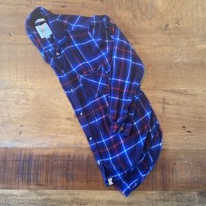 American Eagle Boyfriend Fit Plaid Flannel Shirt
